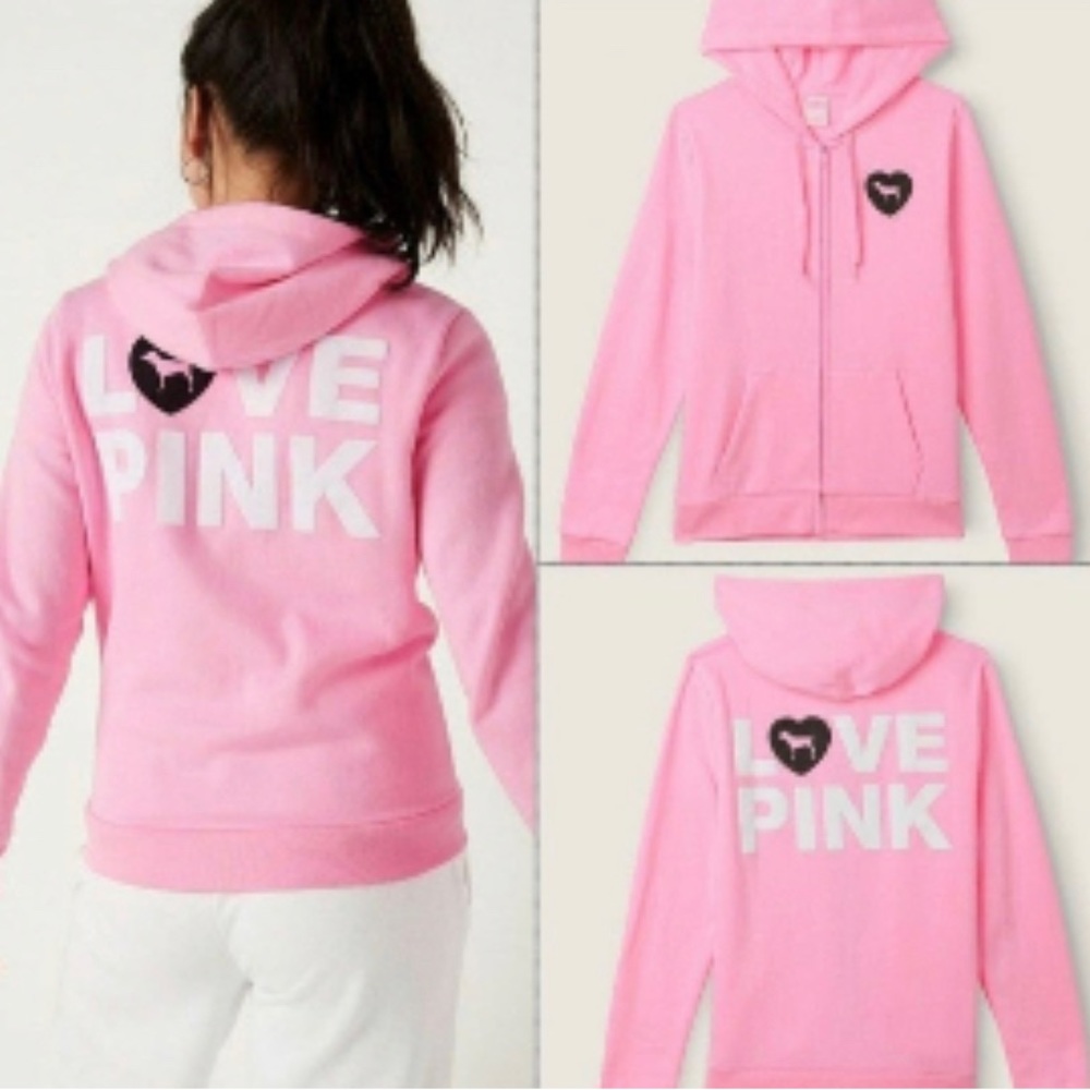 NWT VS PINK Originals Zip Up Hoodie - M